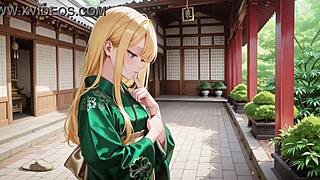 Ai Generated Green Kimono Goddess Morning