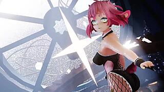 mmd strip tease aespa supernova dancing in hentai