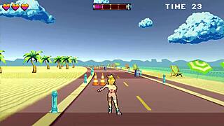 finishing my rollerblading by fucking all beach guys rollerbabe