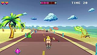 finishing my rollerblading by fucking all beach guys rollerbabe