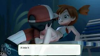 misty faces ash in pokemon 3d hentai scene