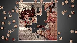 naughty monkey girl appears in this doggy style hentai puzzle game