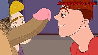 Gay naruto anime guy pays rent with hot action