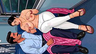 No ticket on train leads to desi wife with ticket checker in ai cartoon
