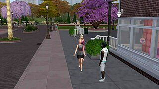 Zwei blonde 3D Milfs reiten riesigen schwarzen Schwanz in Sims