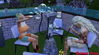 ¡No puedo creer que la amiga de Hinata se estuviera tocando en la piscina, así que le ofrecí machacarla duro en el culo!