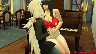 ¿Cómo aprendió Hinata las habilidades de piano con Jiraiya?