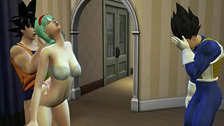 悟空猛烈猛干布尔玛在贝吉塔的噩梦折磨中