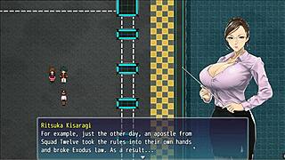 可愛いブロンドが赤い下着で露出！Apostle Pornplay Hentai Game Ep 3！