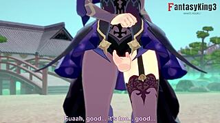 哇，菲谢尔在原神POV中猛烈操！