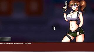 嘿，看这个狂野的生化危机 parody hentai游戏第1集，有Jill和Claire！