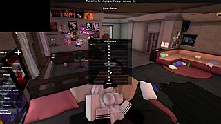 فتاة روبلوكس تسيطر على رجل ذو قضيب كبير