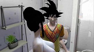 في دراغون بول الحلقة 47، تشي تشي تواجه نيك شرج من أبناء زوجها في المطبخ وهو يشتغل.