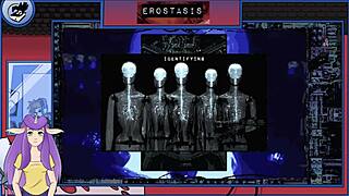 Syndigt mærkeligt hentai spil med brunette monster action