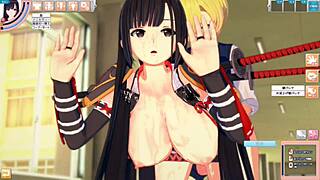 Payudara Besar Sakurako Dipijat Keras di Hentai 3D