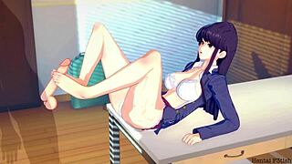 Komi Доставляет Footjob в 3D POV