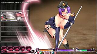 淫荡狱长Karryn在监狱群交中被大鸡巴流氓压倒，内射猛击她的大奶