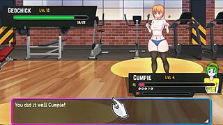 在Oppaimon动漫像素游戏EP6，他们训练宝可梦并在健身房操