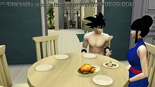 Dragon Ball hentai epizoda 21 s mlékem a análním trestem