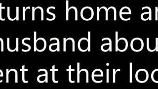 Hed busty stedmor knepper hemmelig bag mandens ryg i 3D tegneserie