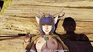 Девушка-олень Фрейя POV секс в деревне викингов хентай