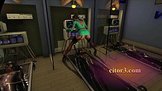 Citor3 3D VR игра показывает латексных медсестёр, качающих сперму вакуумной кроватью