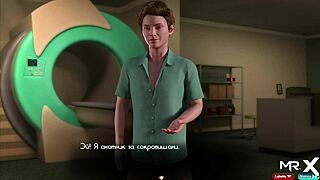 Treasure of Nadia baba kézzel szorítja a farkat, miközben mélytorokot vesz epizód 1 jelenet 53-ban