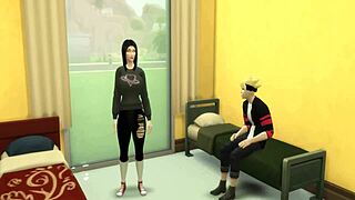 بوروتو يشاهد فيلماً وأخته سارادا تأتي في ملابس داخلية تسأل عن رأيه قبل أن ينيكها كعاهرة في الحلقة 3