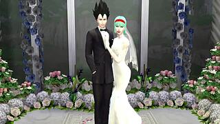 嘿，看看Bulma结婚但被那些家伙在婚礼当天勒索和操弄