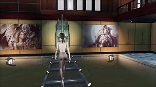 Fallout 4 móda září s roztomilou brunetkou aqua na vodní dobrodružství