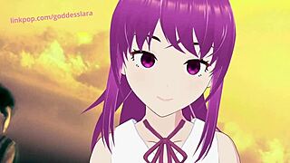 Déesse Lara guide femdom joi dans un déjeuner liquide casual