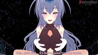 碧蓝航线新泽西POV口交和乳交动漫游戏动画，大奶大屁股