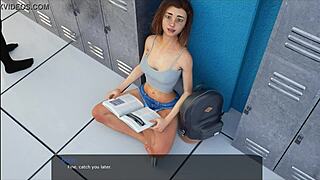 मिल्फी सिटी V0.6e पार्ट 6 में बाथरूम की कीहोल से स्टेपमॉम को झाँक रहा हूँ