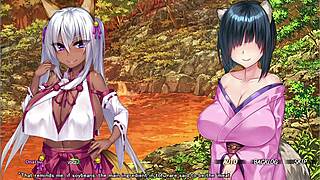 द किंकी किट्सुने एप 8: डबल पेनेट्रेशन थ्रिल्स आउटडोर ऐनिमे सीन में