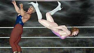 美女摔跤手在 smplace com 用原始力量支配！