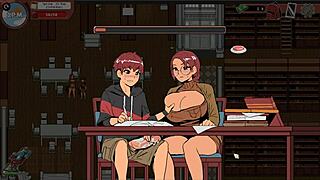 Nerdovská oblá teenka 18+ dává veřejnou ruční práci v knihovně s velkými prsy mléko