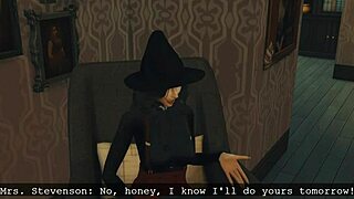 Симс 4 Зъл Хелоуин Част 1 - Подмладяваща сперма удря мама MILF в див мисионерски екшън!