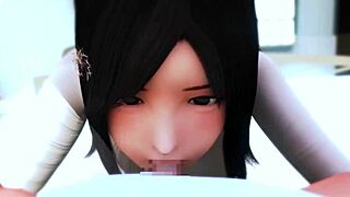 Gadis jiran 3D dari kejiranan mula menggoda aku dalam adegan hentai anime ini