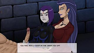 Saya sangat suka bahagian DC Comics ini, seperti Raven dan Wonder Woman menari dengan tetek besar