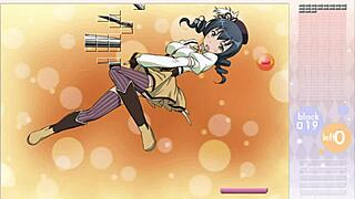 牧岛沙织在arkanoid游戏会话中随意脱衣