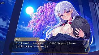 对话式-表情符号日本Hentai游戏美女在狂野射精场景。难以相信Babumi H-Scene 04的手交动作！😍