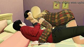 Делюсь моими корешами Росс, Джоуи и Рейчел в 3D хентай превью