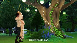 森の小屋でスカーレットJの3Dヘンタイ・プレビューが激しく揺れる！