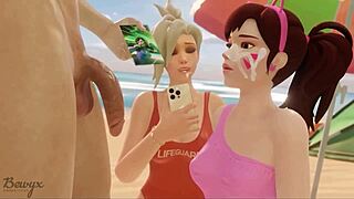 varför levererar Sombra och D.va så intensiv futanari deepthroat i Overwatch SFM Blender-samling från november 2023?