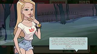 Hej, hočeš videti to? Nutaku booty farm hentai igra del 15 z vročo rdečelasko milf, ki se izpostavlja.