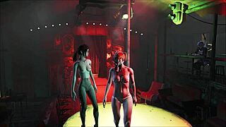 辐射4时装秀 性感丝袜户外展示