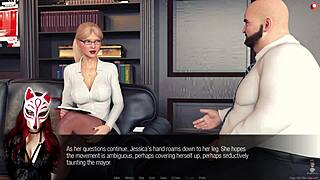 वाओ! ब्लॉन्ड रिपोर्टर आउटडोर्स में स्टॉकिंग्स फ्लैश करती है!