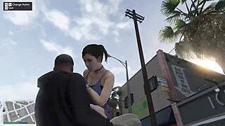 Ada Wong当妓女在GTA V第二部，亚洲裸体口交