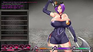 Hej, sprawdź więzienie Karryn, gdzie biała dziewczyna z dużym tyłkiem ma pizdę wypieprzaną przez więźniów w tej grze hentai część 1