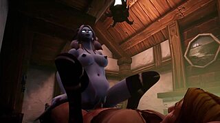 Ich wachte auf zu wildem Warcraft Parody mit sexy Elfe